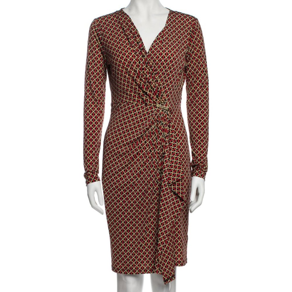 NWOT Michael Kors Long Sleeve Pattern Wrap Dress